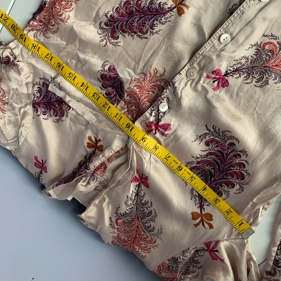 Victorias Secret Silk Floral Long Sleeve Pants Pajamas Small - Picture 7 of 14